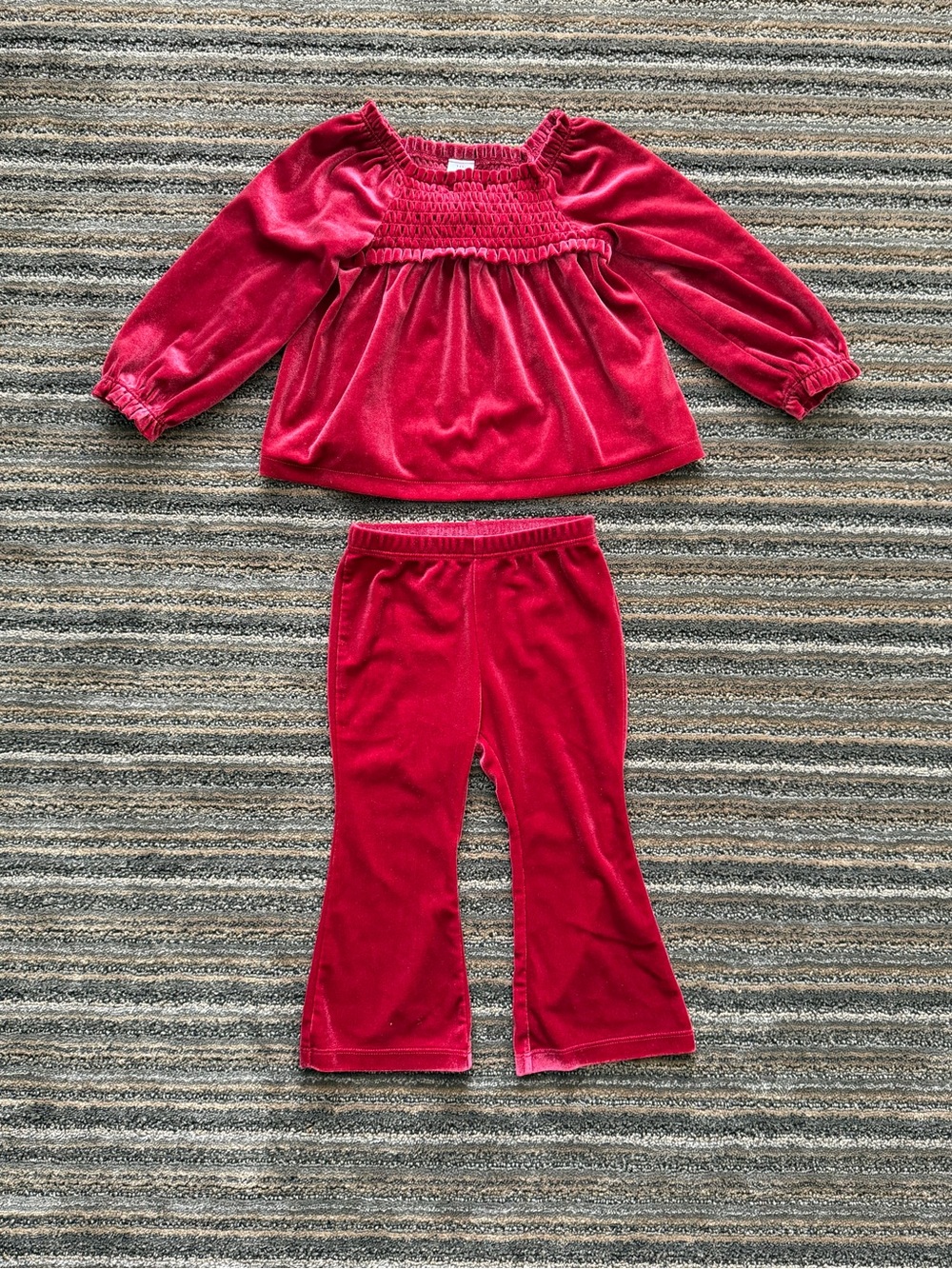 GAP Baby Girl Soft Velvet Top & Pants Set